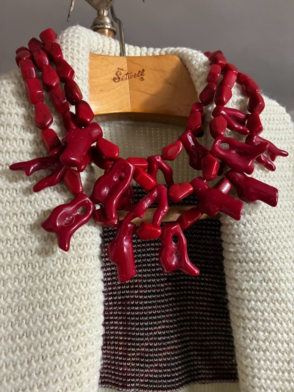 Soft Surroundings Coral-Style Statement Necklace